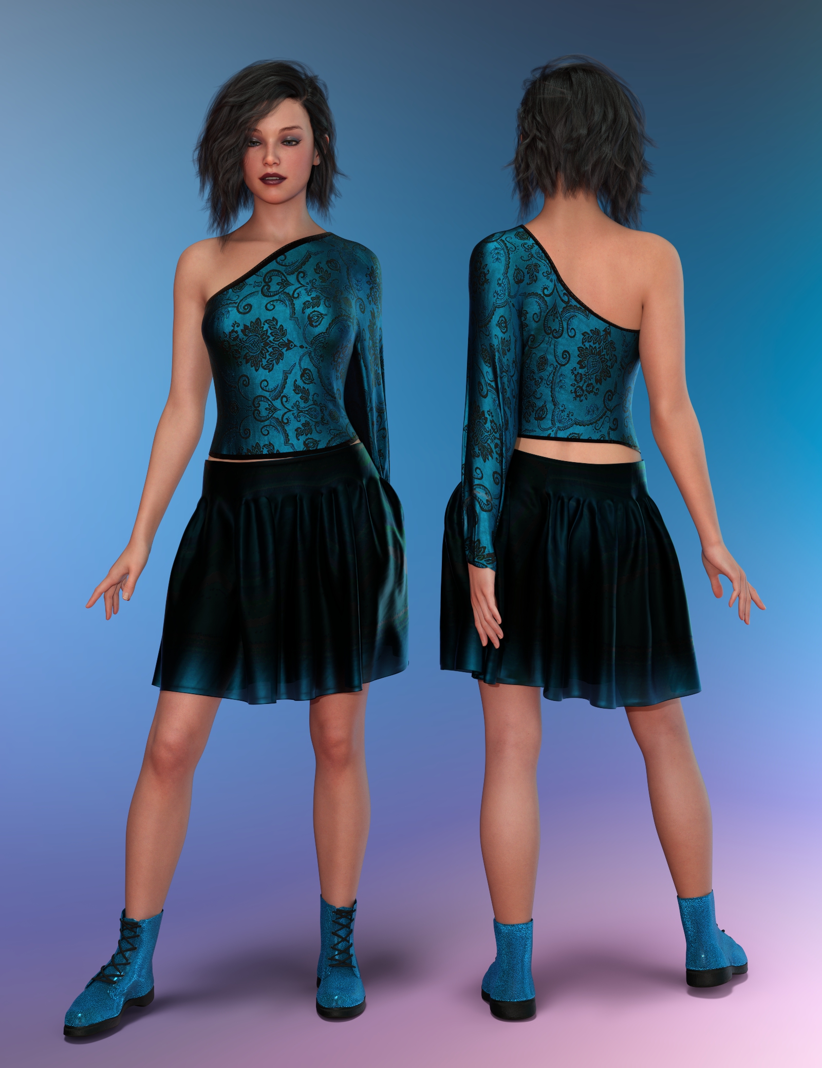 Poki For Dforce Penney Outfit For Genesis 9 Daz 3d