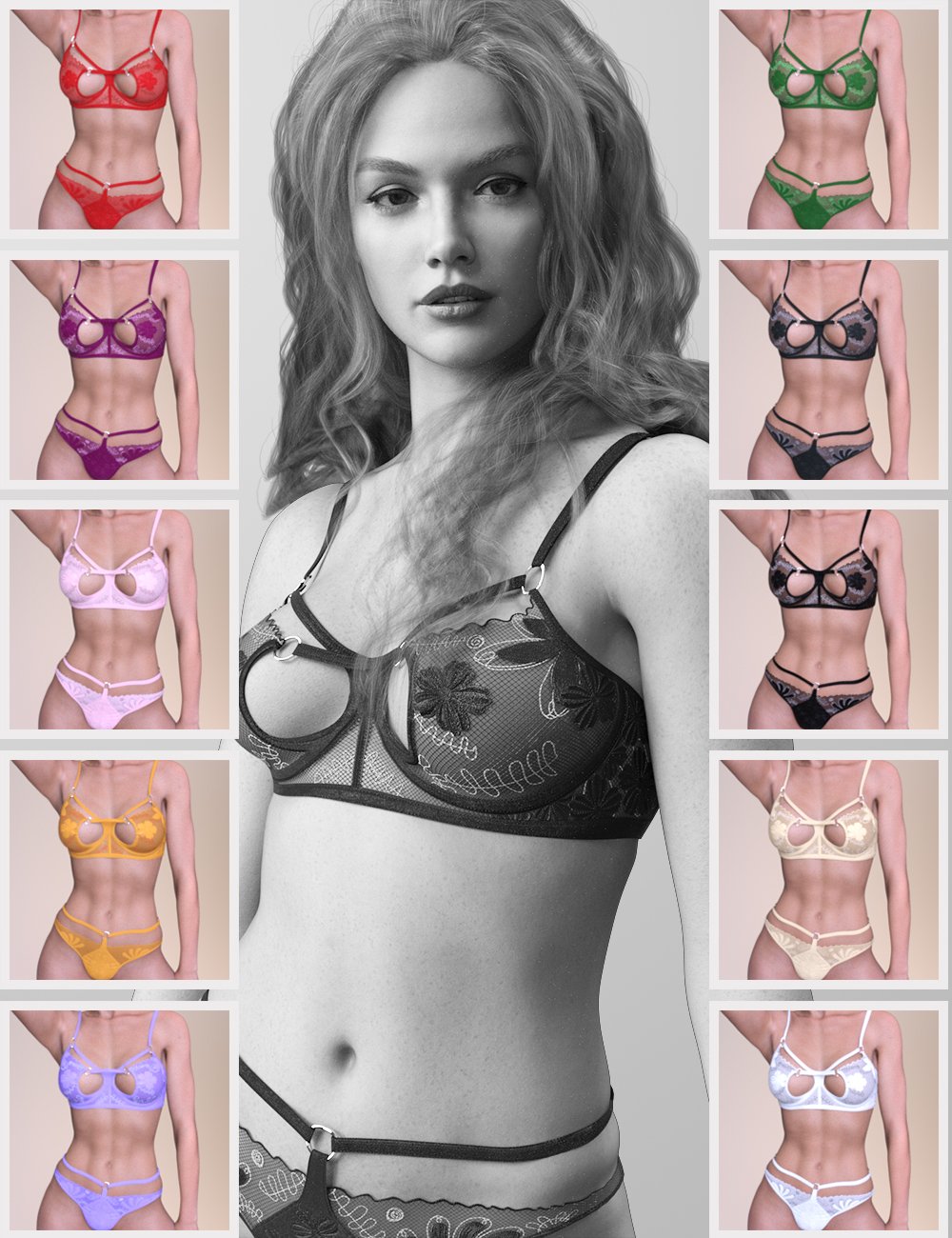 X-Fashion Heart Lace Lingerie for Genesis 9 X-Fashion Heart Lace Lingerie for Genesis 9 by: xtrart-3d, 3D Models by Daz 3D