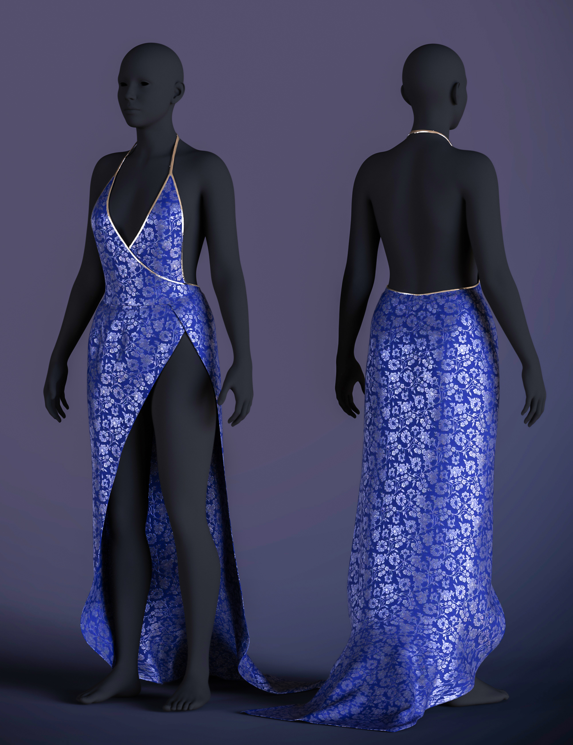 dForce Party Nighty's Outfit for Genesis 9 by: Beautyworks, 3D Models by Daz 3D