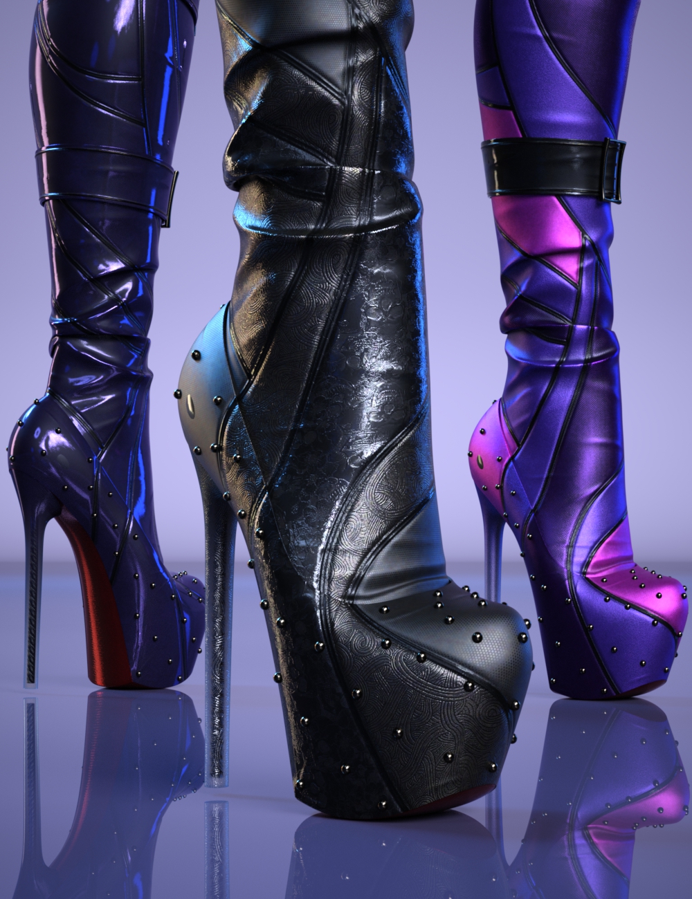 HM Zarinah Boots Add-On Textures by: HM, 3D Models by Daz 3D