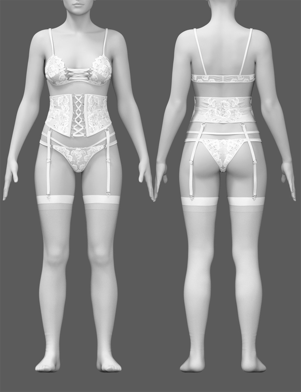 X-Fashion Embroidery Luxury Lingerie for Genesis 9 X-Fashion Embroidery Luxury Lingerie for Genesis 9 by: xtrart-3d, 3D Models by Daz 3D