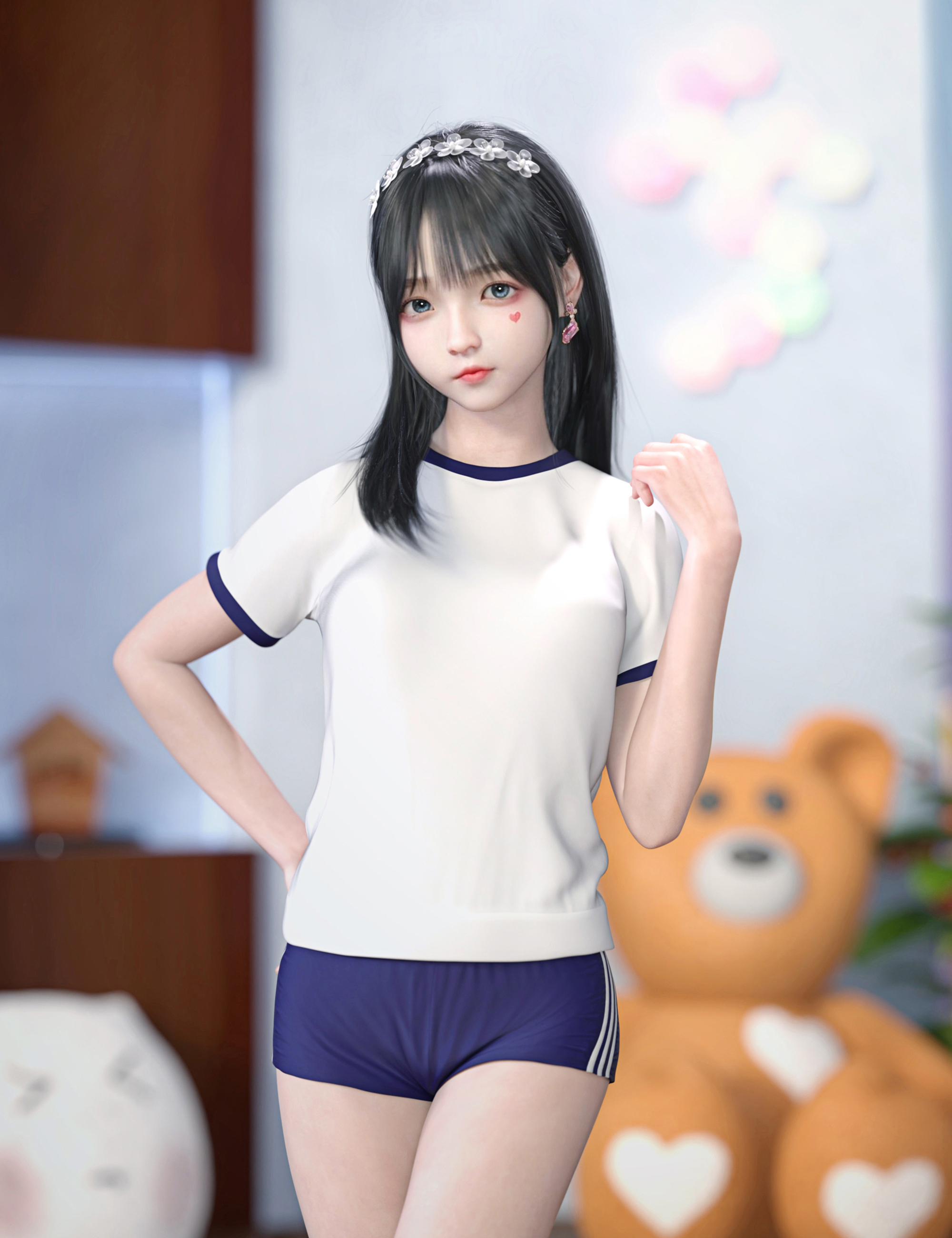 dForce SU Gymnastics Clothes for Genesis 8, 8.1, and 9 by: Sue Yee, 3D Models by Daz 3D