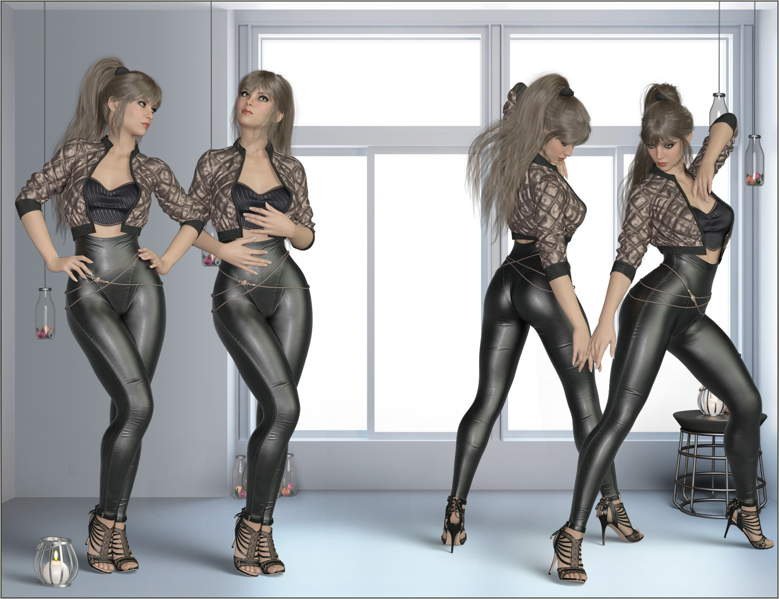 Voguish - Poses for Genesis 9, 8, and 3 by: ilona, 3D Models by Daz 3D