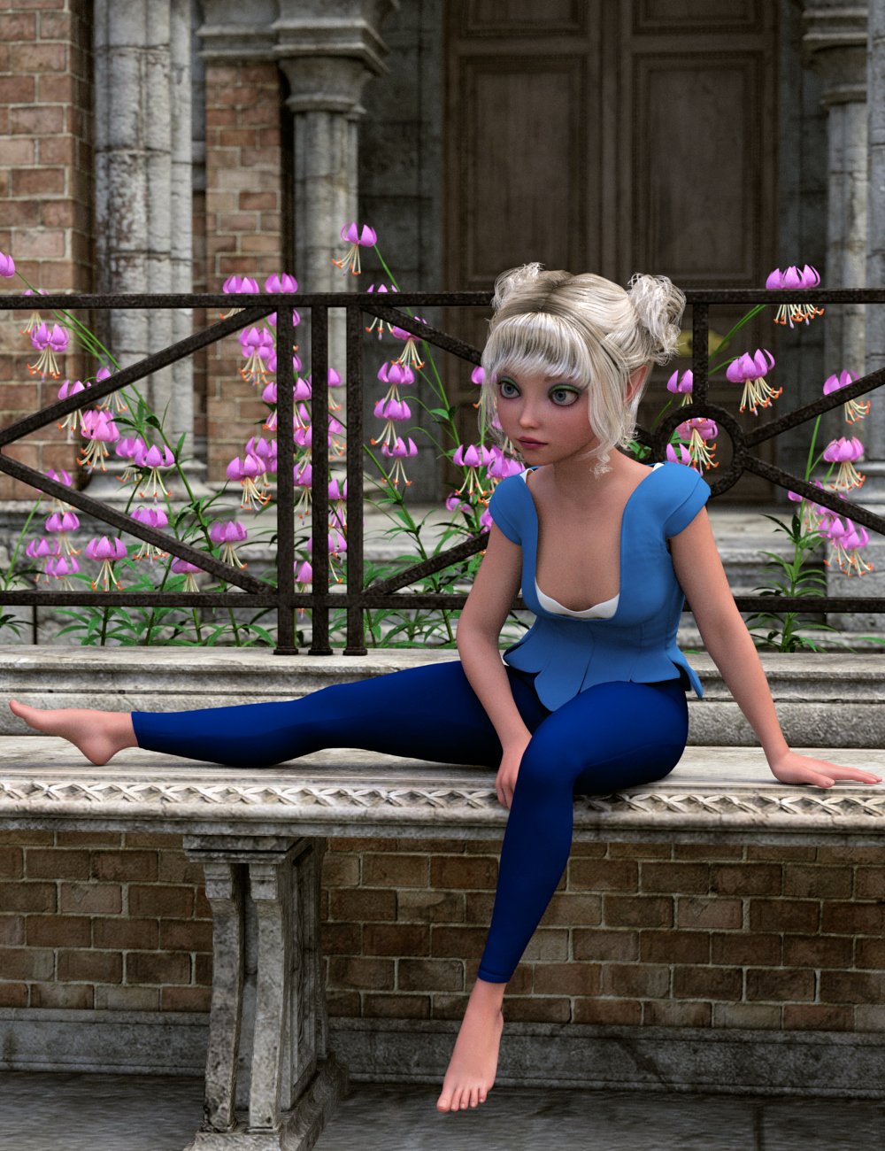 Perfect Pixie Poses for Pixie 9 and Genesis 9 Base Feminine by: Khory, 3D Models by Daz 3D