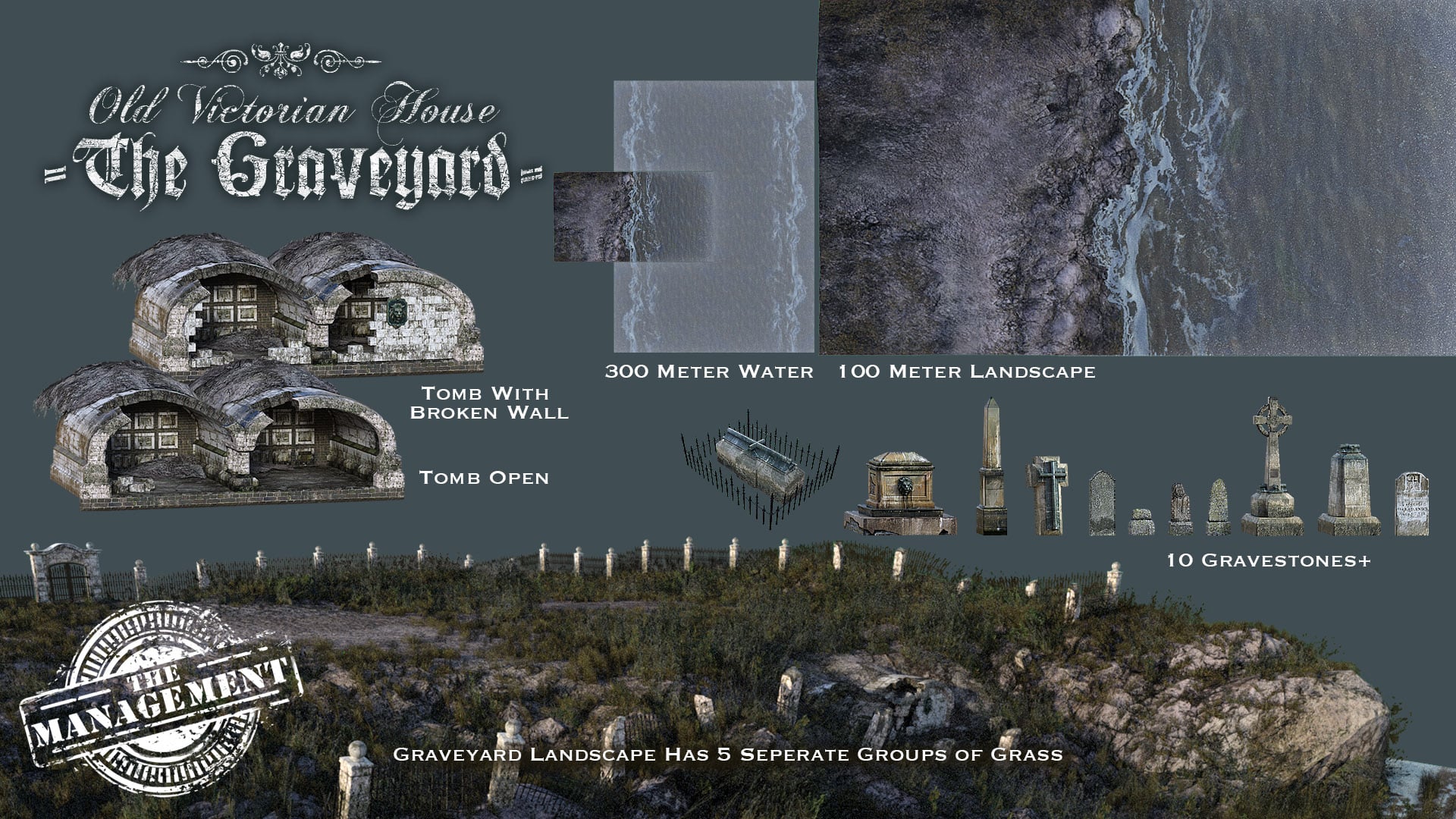 Old Victorian House Graveyard Daz 3D