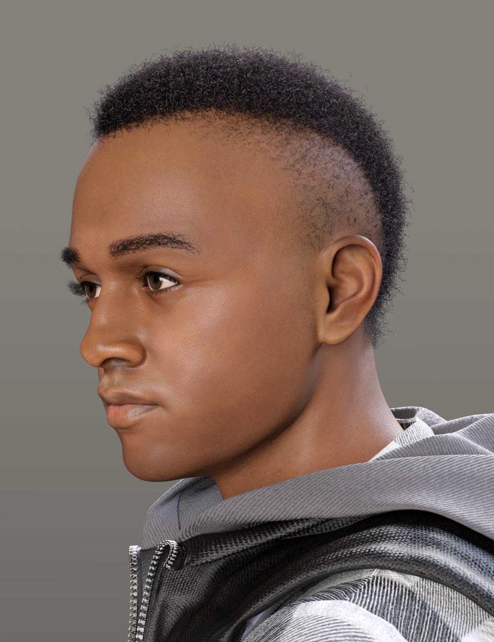 Tyler Curly Hair and Brows for Genesis 9 by: Virtual_World, 3D Models by Daz 3D