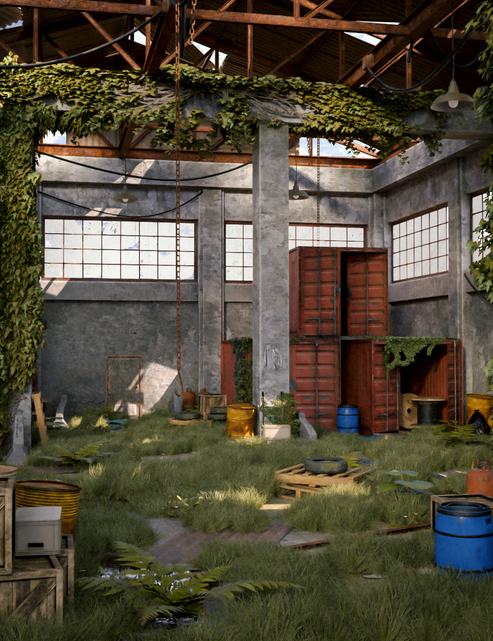 Rusty Warehouse - Modular by: 3dLab, 3D Models by Daz 3D