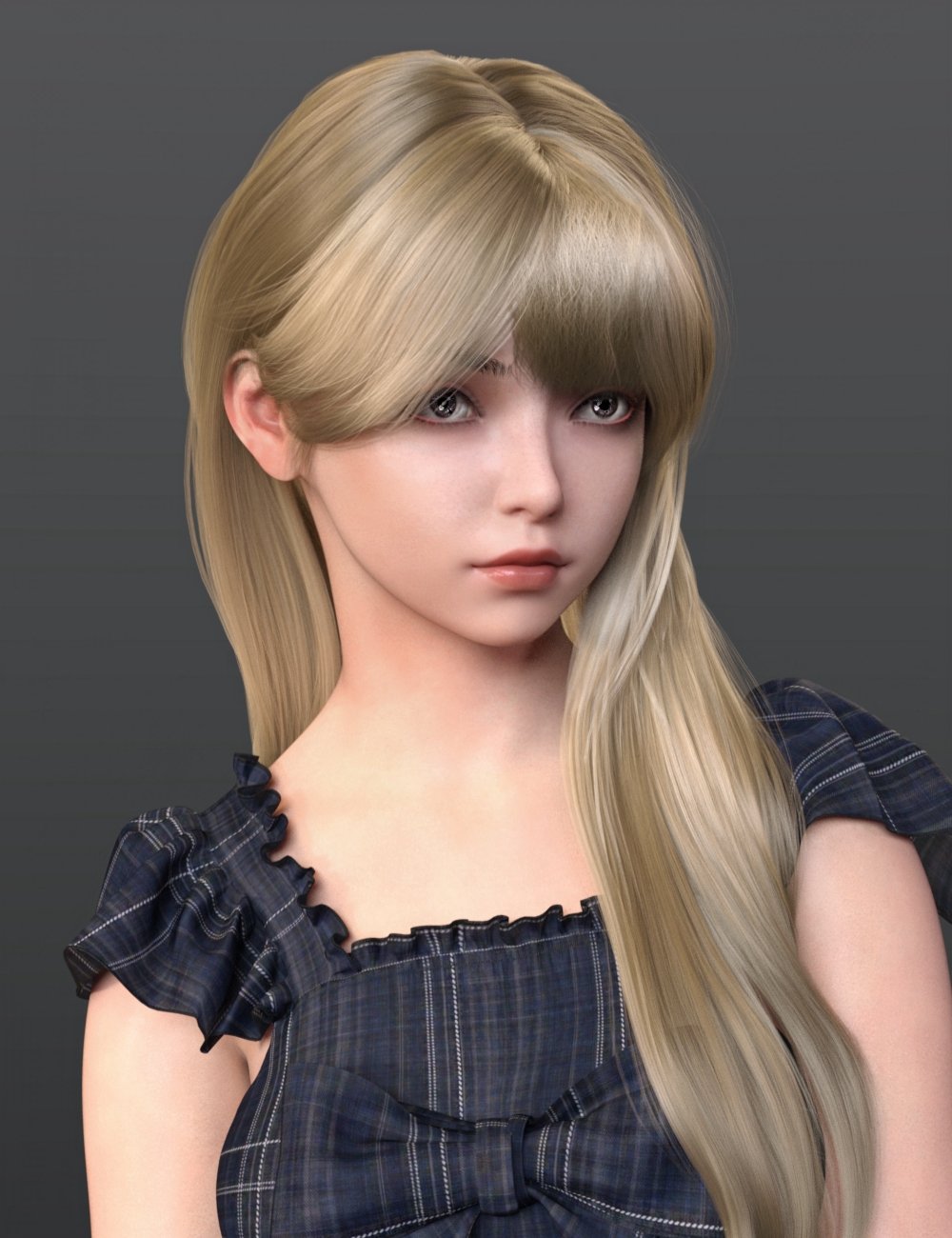 Kin Hair for Genesis 9 by: Ergou, 3D Models by Daz 3D
