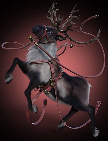 B.E.T.T.Y. Santa's Reindeer Reins  Daz 3D