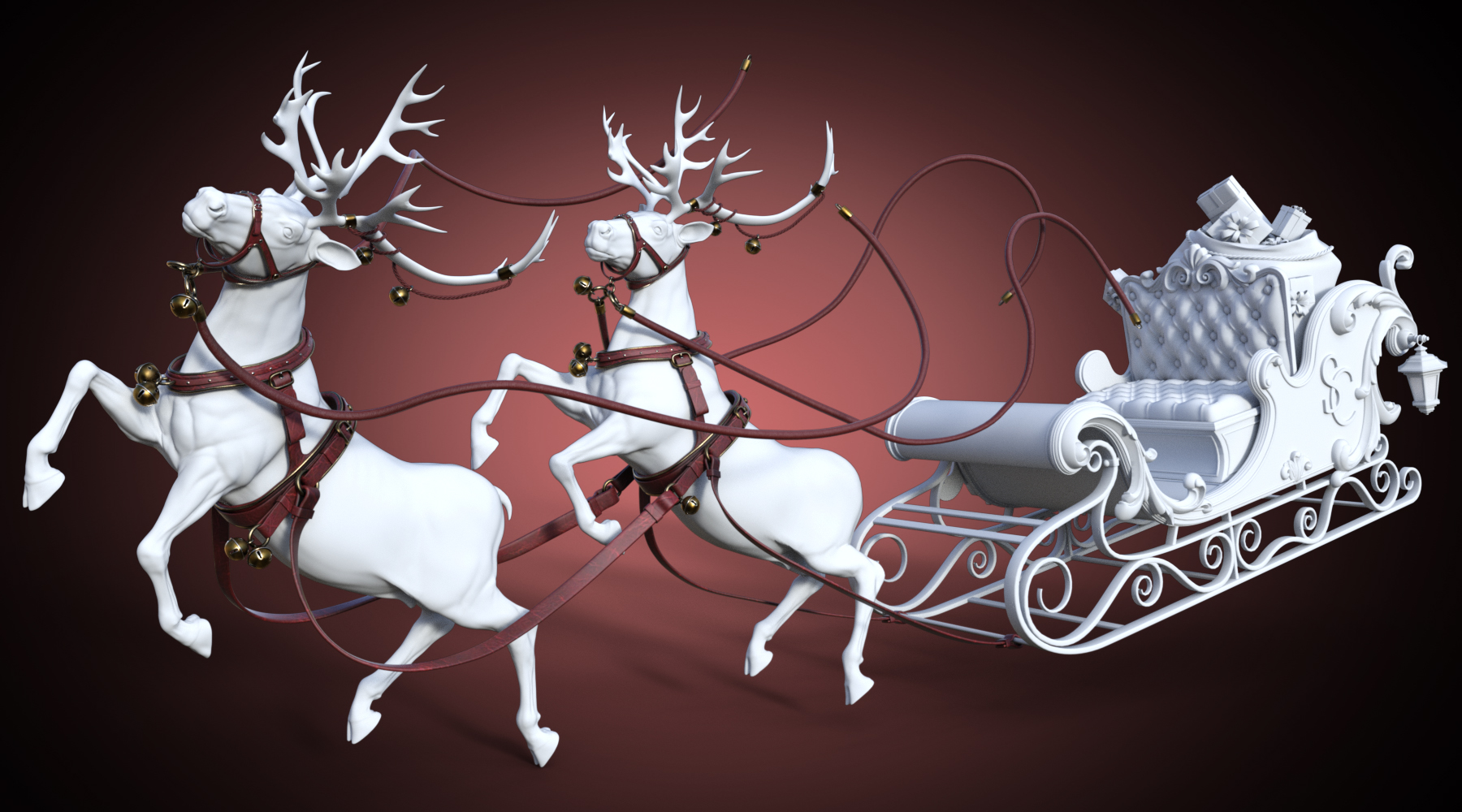 B.E.T.T.Y. Santa's Reindeer Reins Daz 3D