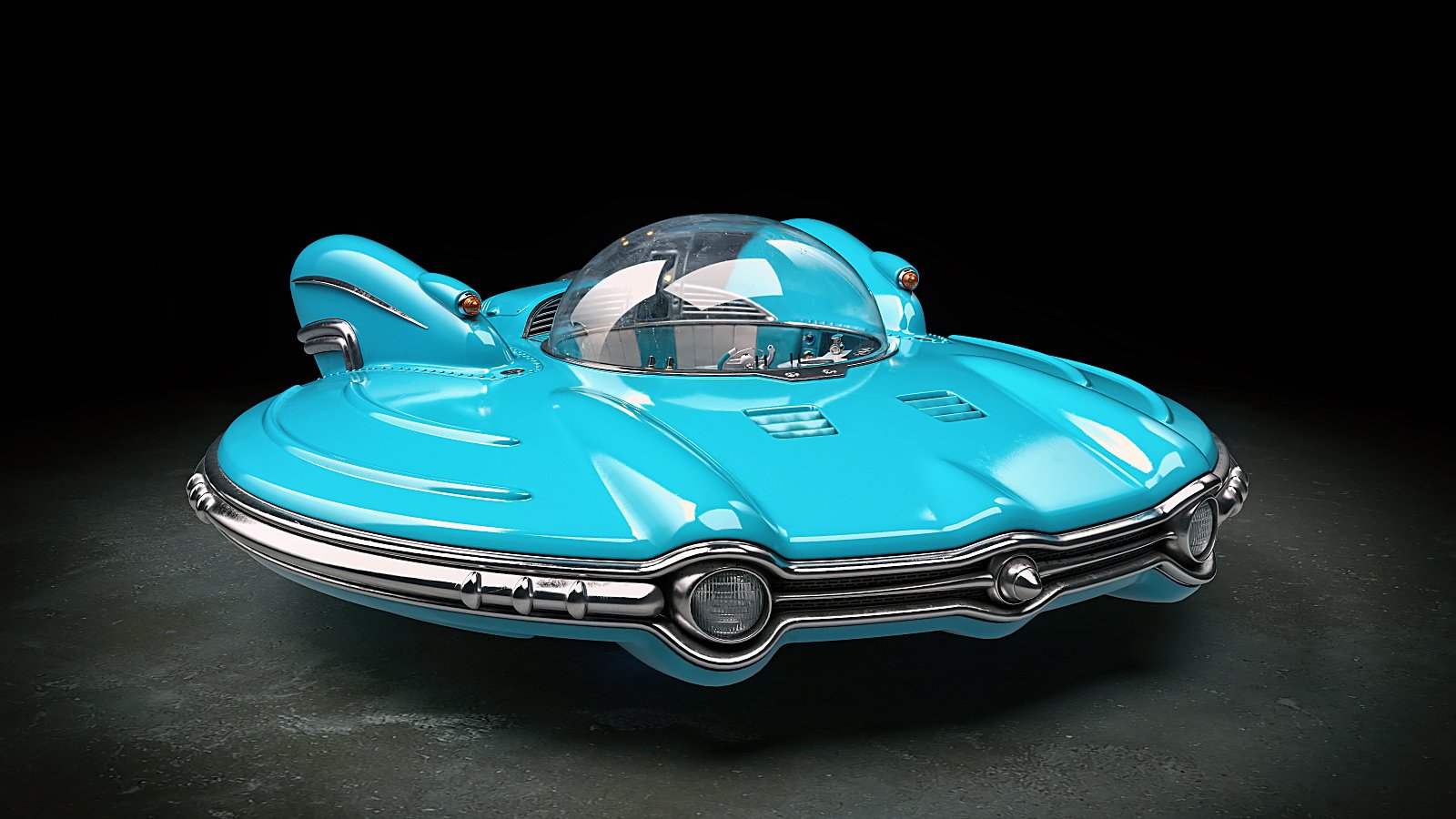 STF Retro UFO by: StrangefateRoguey, 3D Models by Daz 3D