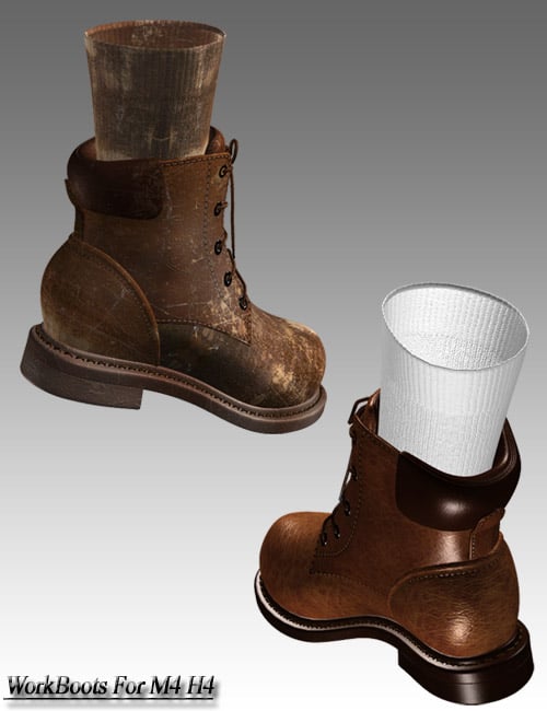 Work Boots for M4 H4 by: dx30, 3D Models by Daz 3D