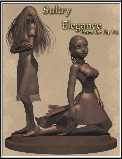 Sultry Elegance Poses for G4 V4 by: Elliandra, 3D Models by Daz 3D