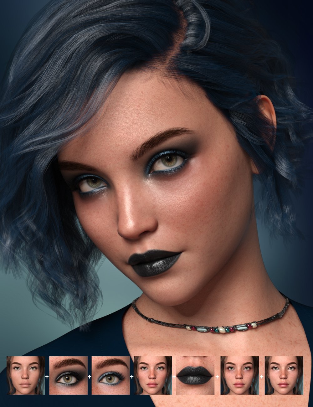 P3D Make Up Set for Genesis 9 P3D Make Up Set for Genesis 9 by: P3Design, 3D Models by Daz 3D