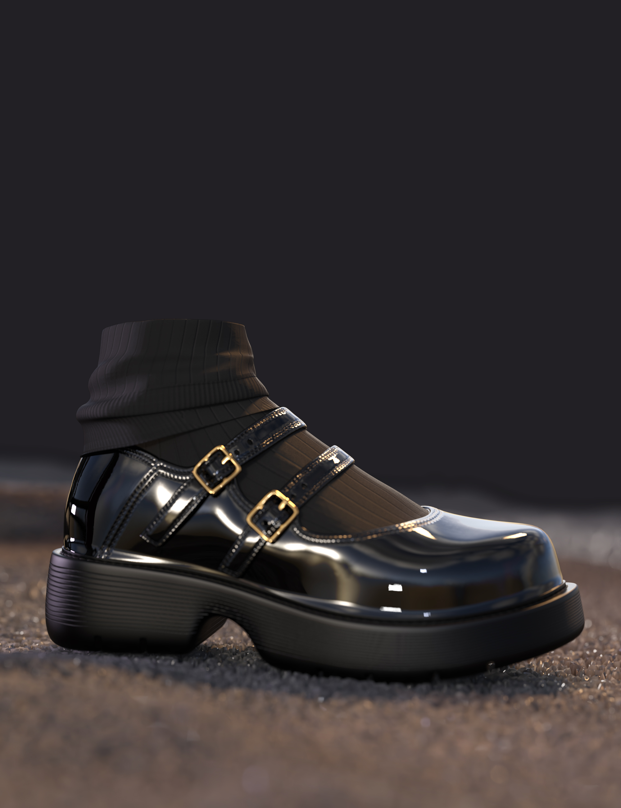 SU Cute Dress Shoe for Genesis 8 , 8.1, and 9 by: Sue Yee, 3D Models by Daz 3D