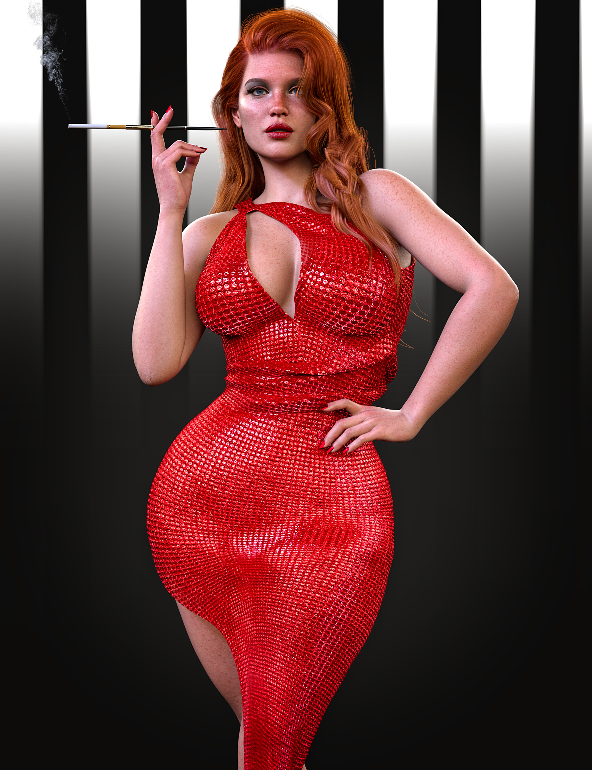 Z Glamorous Diva Shape and Pose Mega Set for Genesis 9 by: Zeddicuss, 3D Models by Daz 3D