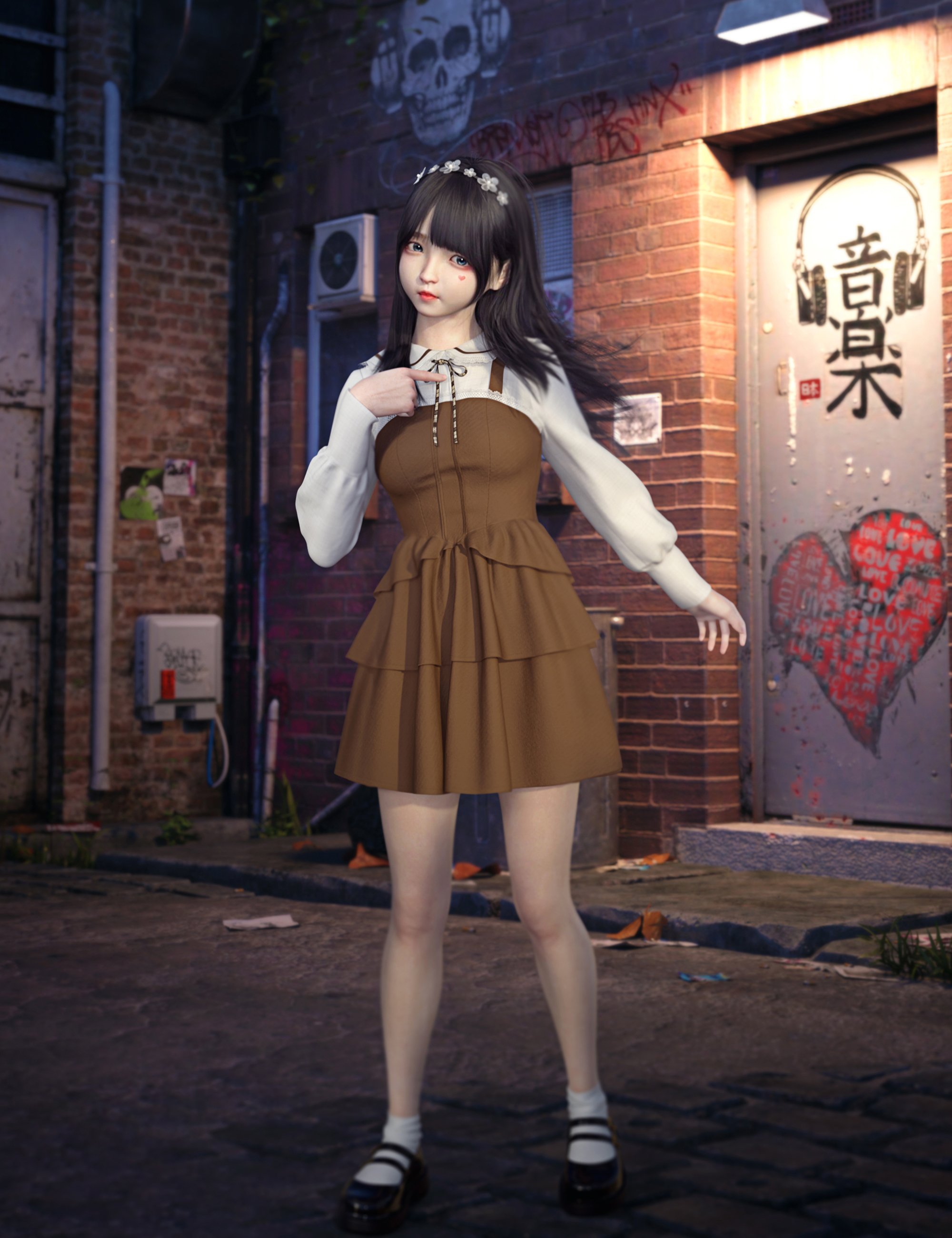 dForce SU Cute Dress Bundle for Genesis 8, 8.1, and 9 by: Sue Yee, 3D Models by Daz 3D