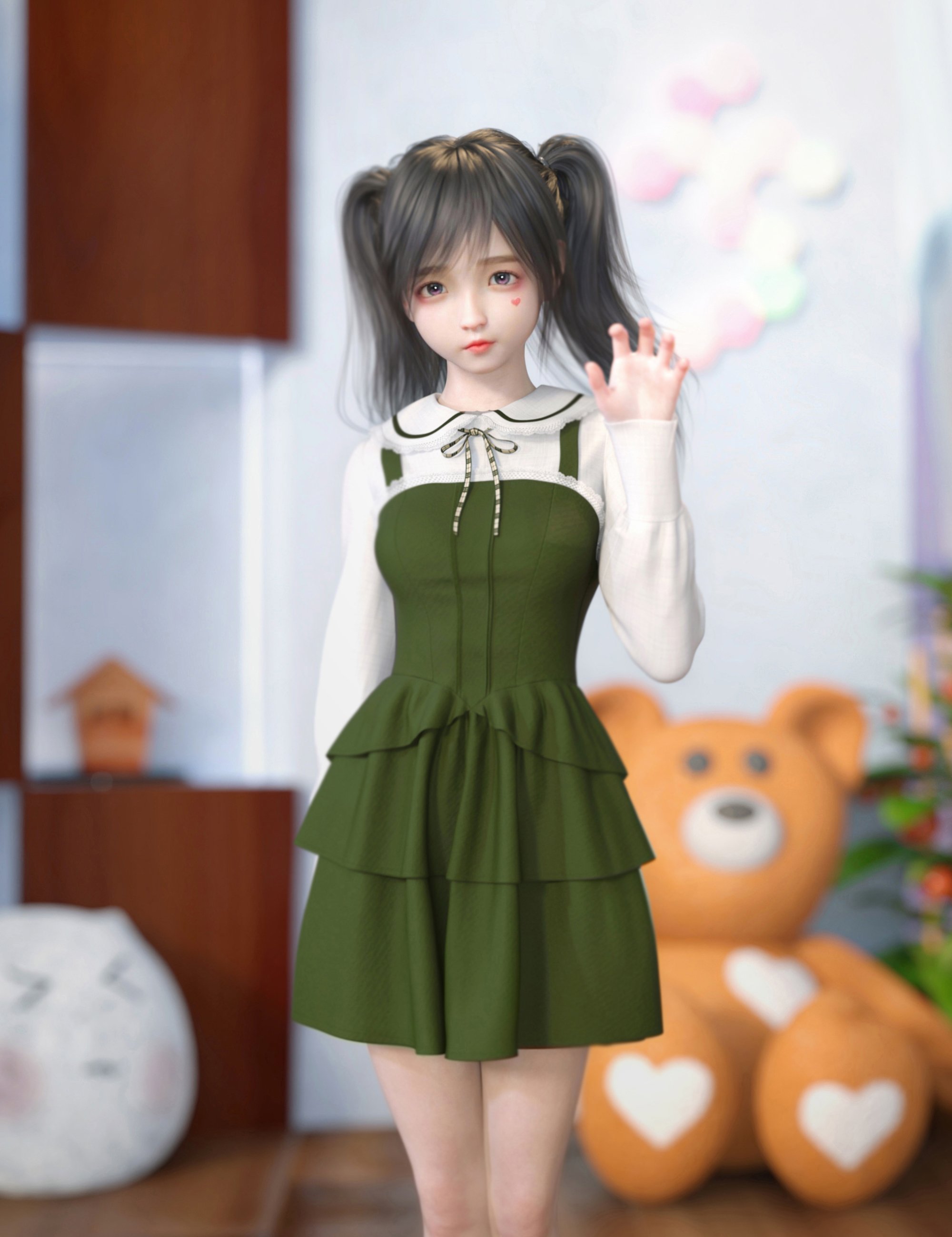 dForce SU Cute Dress Bundle for Genesis 8, 8.1, and 9 | Daz 3D