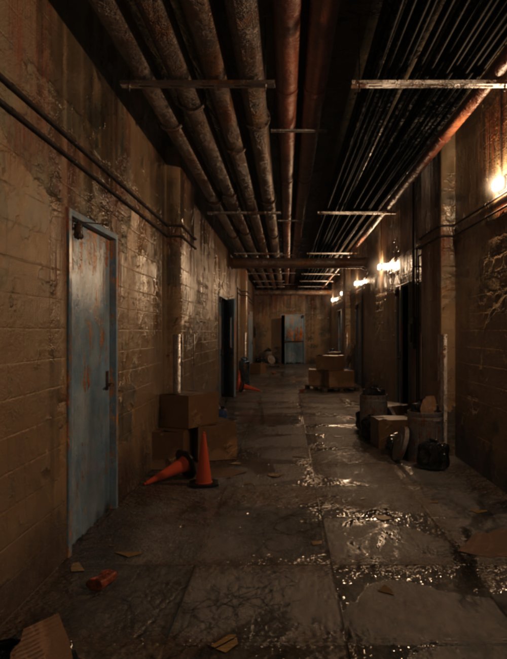 Underground Corridor by: bituka3d, 3D Models by Daz 3D
