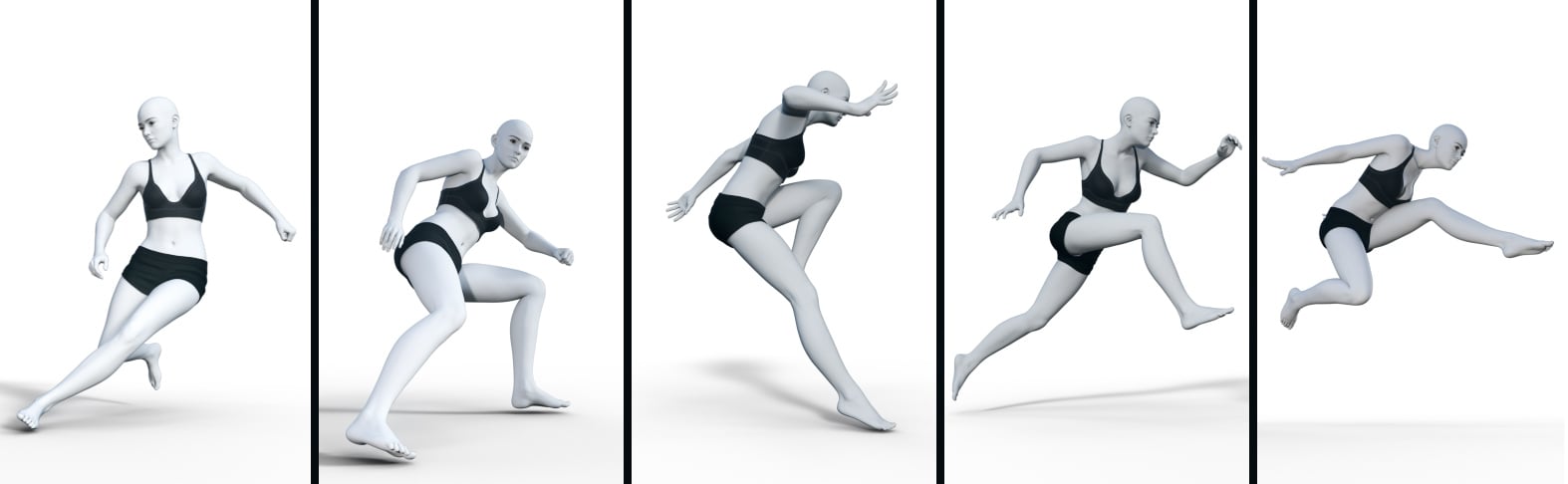 Mega Pose Set - Stand Walk Run for Genesis 9 | Daz 3D