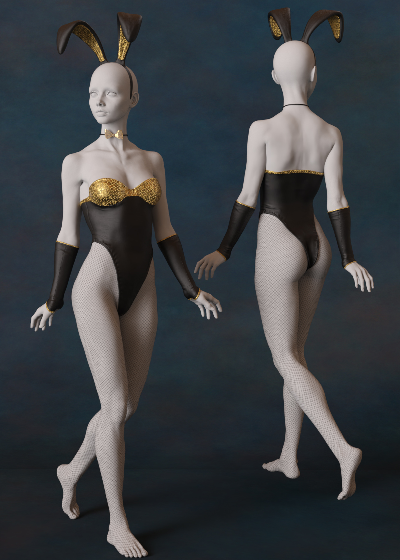Lucy Bunny Girl Outfit for Genesis 9, 8, and 8.1 by: Beautyworks, 3D Models by Daz 3D