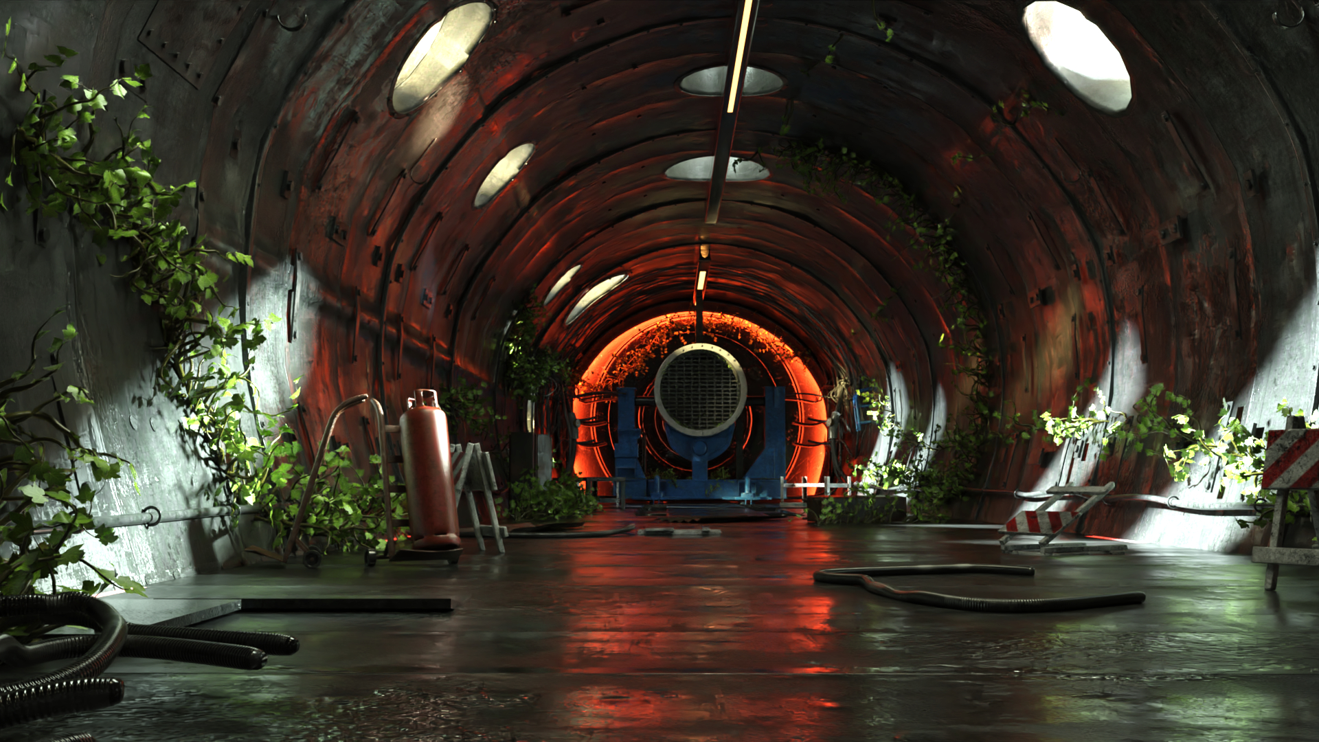 Old Jet Engine Test Facility Daz 3d