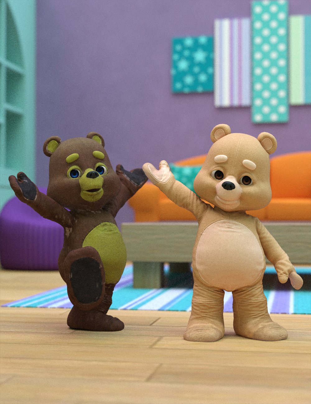 My Best Friend Teddy Poses for Teddy Bear | Daz 3D