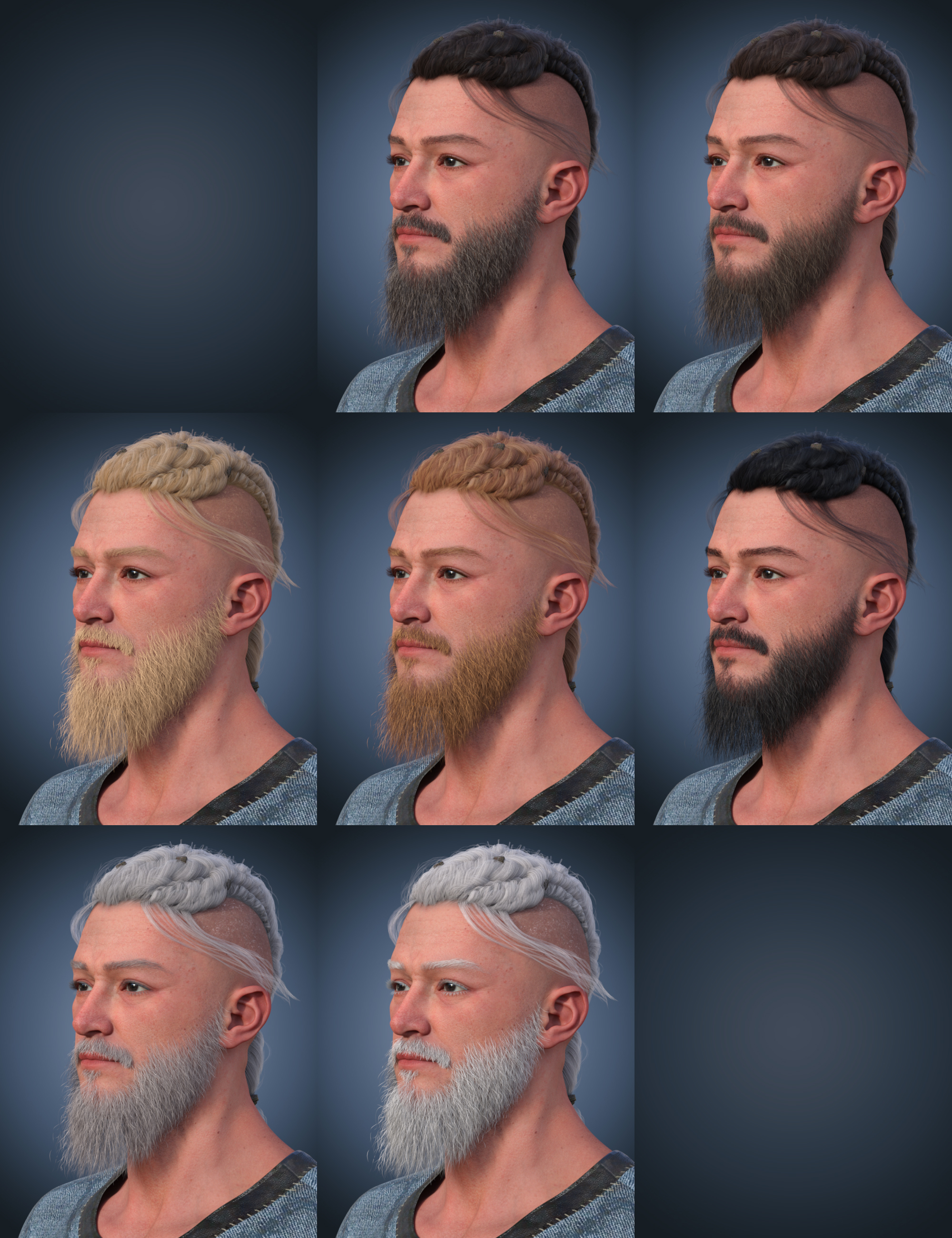 Ivar 9 Beard by: , 3D Models by Daz 3D