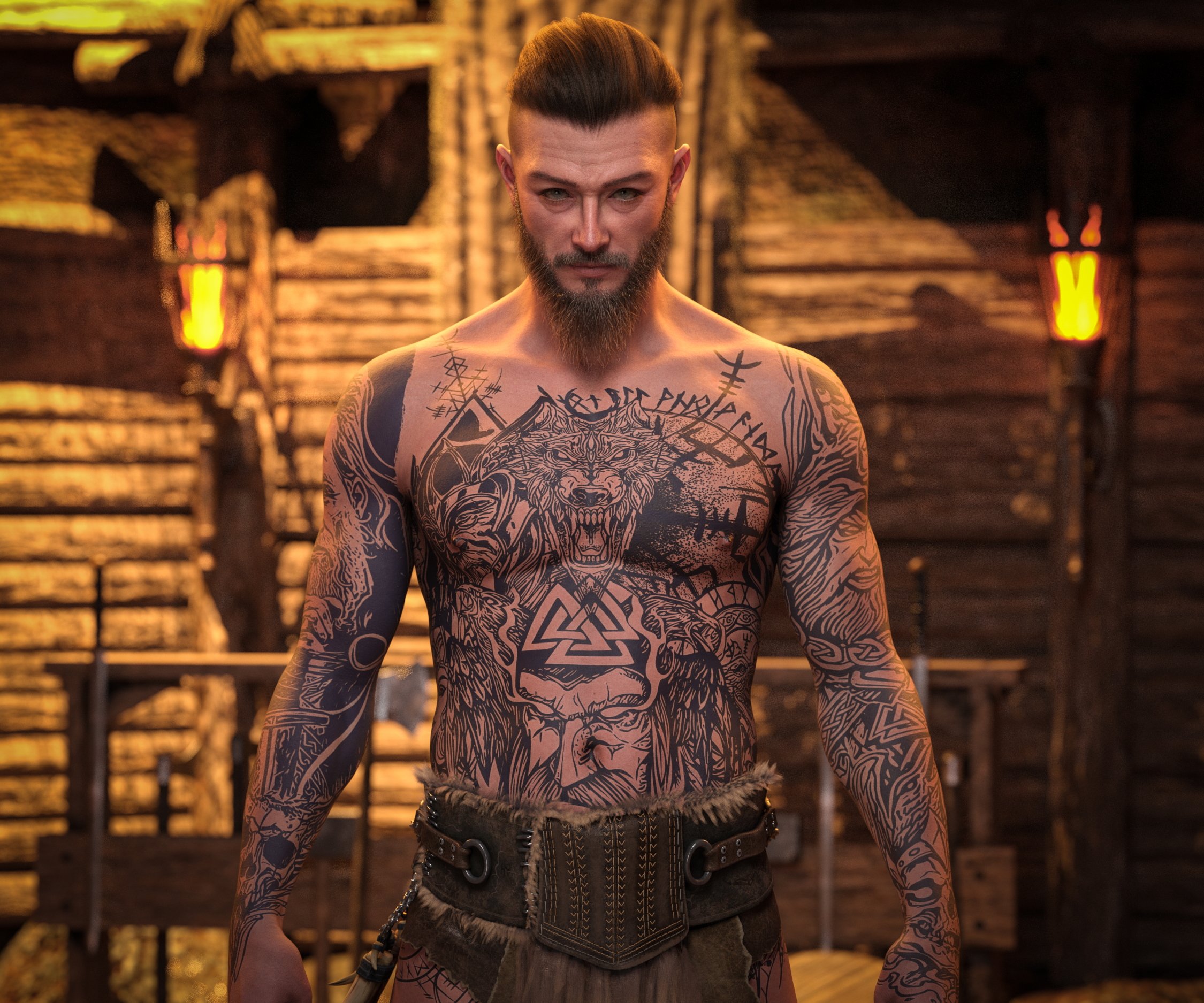 Runic Tattoos for Genesis 9 by: Moonscape Graphicshotlilme74, 3D Models by Daz 3D