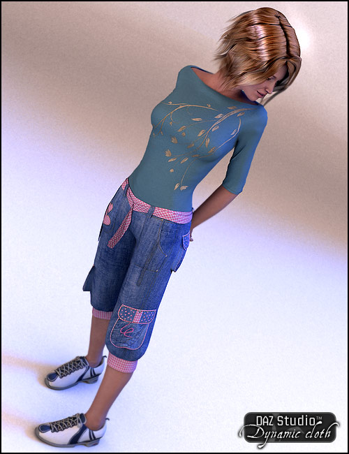 Urban Cargo Pants and Top by: OptiTex, 3D Models by Daz 3D