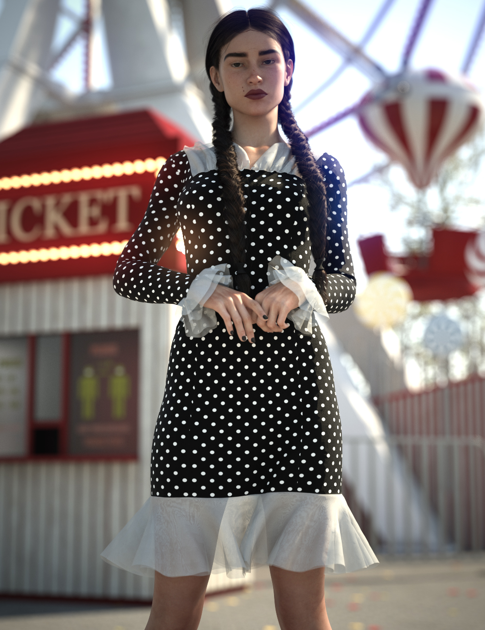 dForce Venice Dress for Genesis 9, 8, and 8.1 by: Dimidrol, 3D Models by Daz 3D