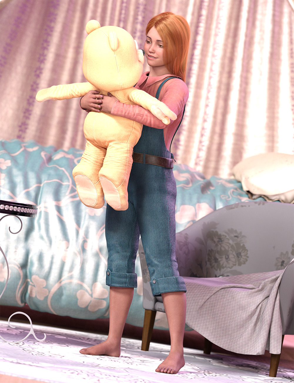 Hug a Teddy Poses for Teddy and Genesis 9 by: Ensary, 3D Models by Daz 3D