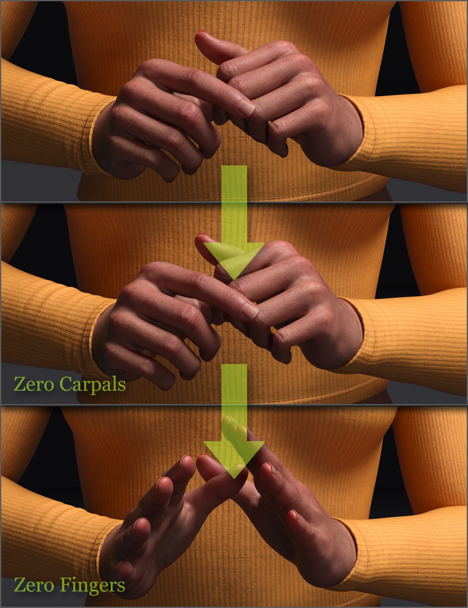 Zero Pose Utility Presets for Genesis 9 by: Devon, 3D Models by Daz 3D