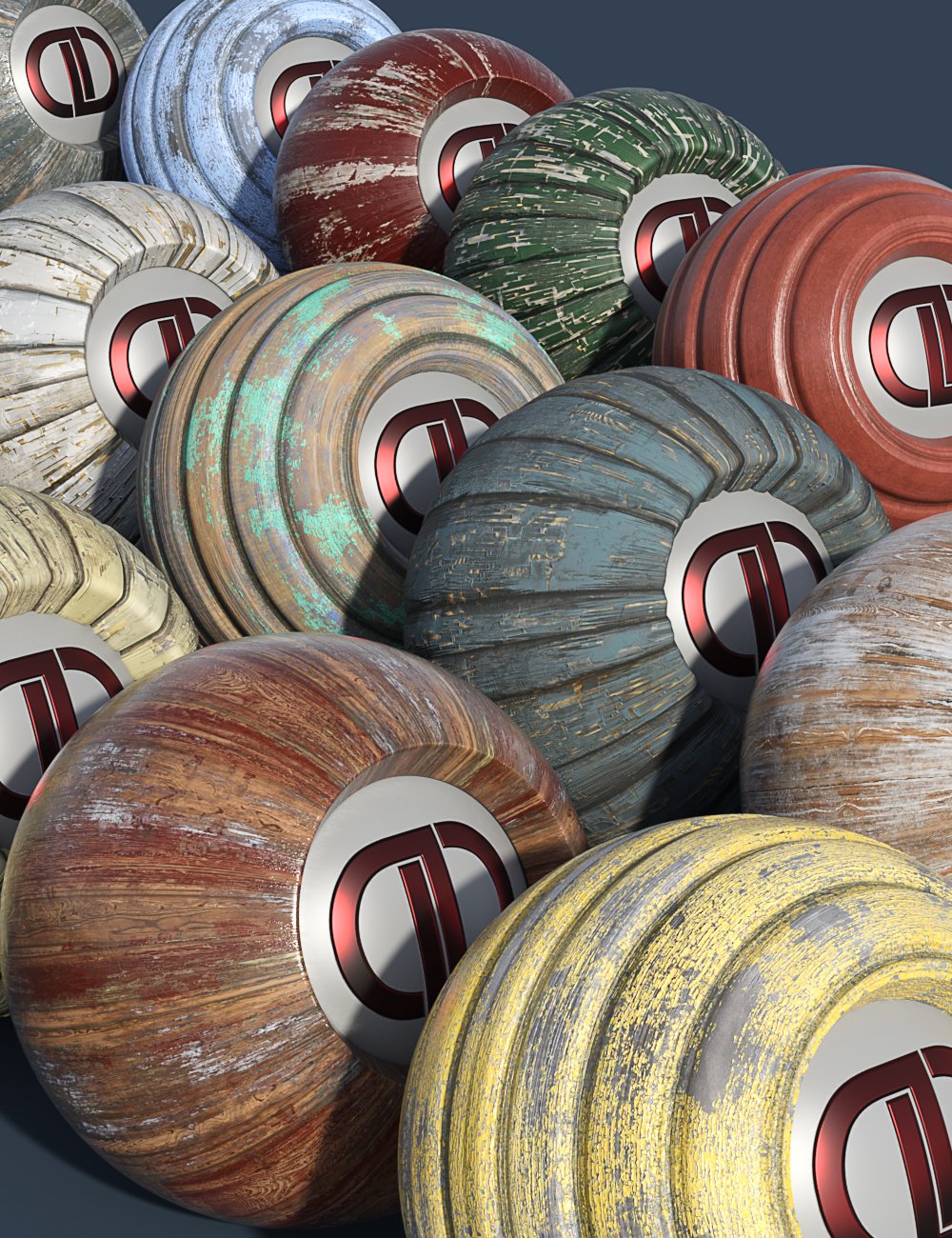 DD PBR Painted Wood Shaders for Iray Vol 2 by: Digital Delirium, 3D Models by Daz 3D