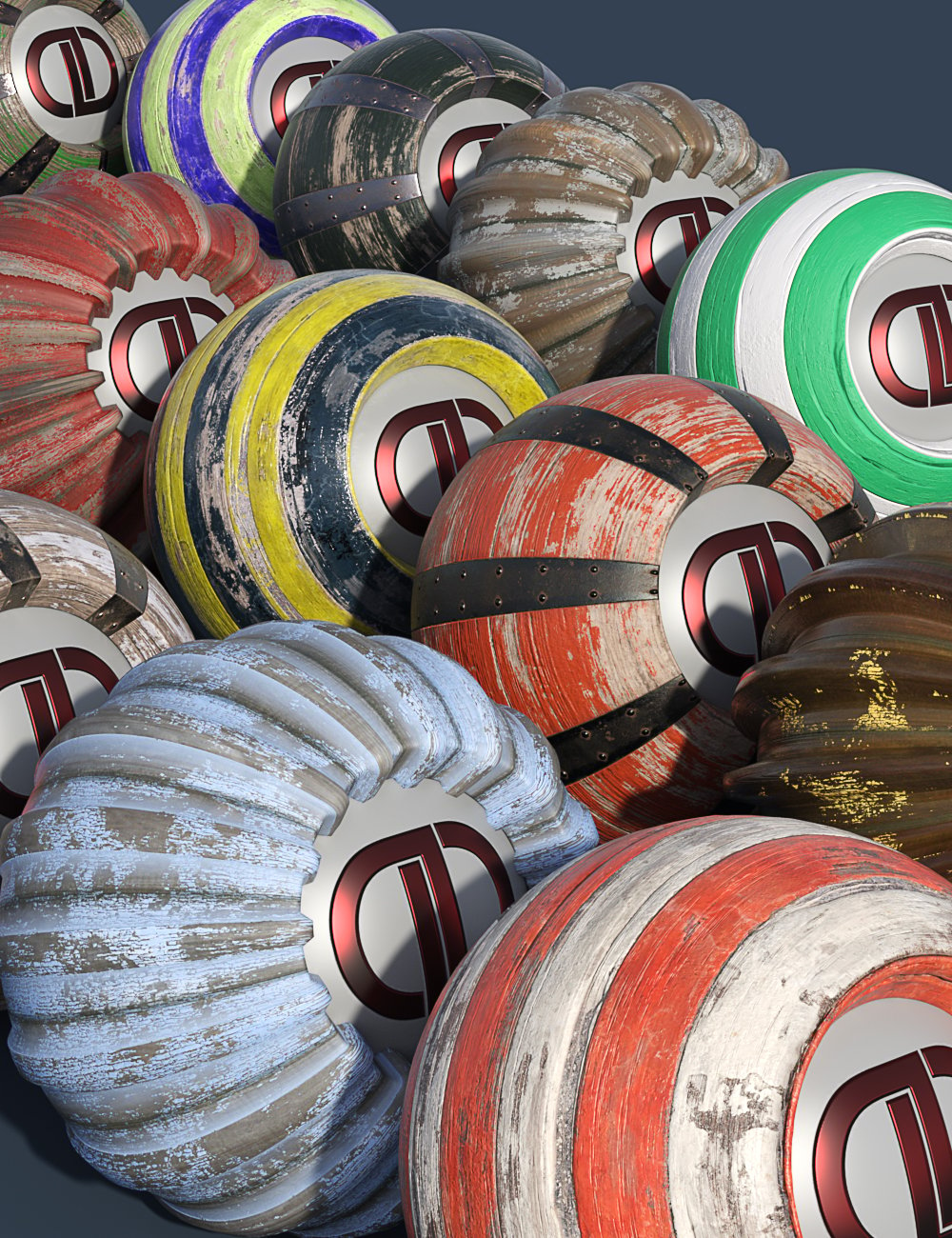 DD PBR Painted Wood Shaders for Iray Vol 3 by: Digital Delirium, 3D Models by Daz 3D