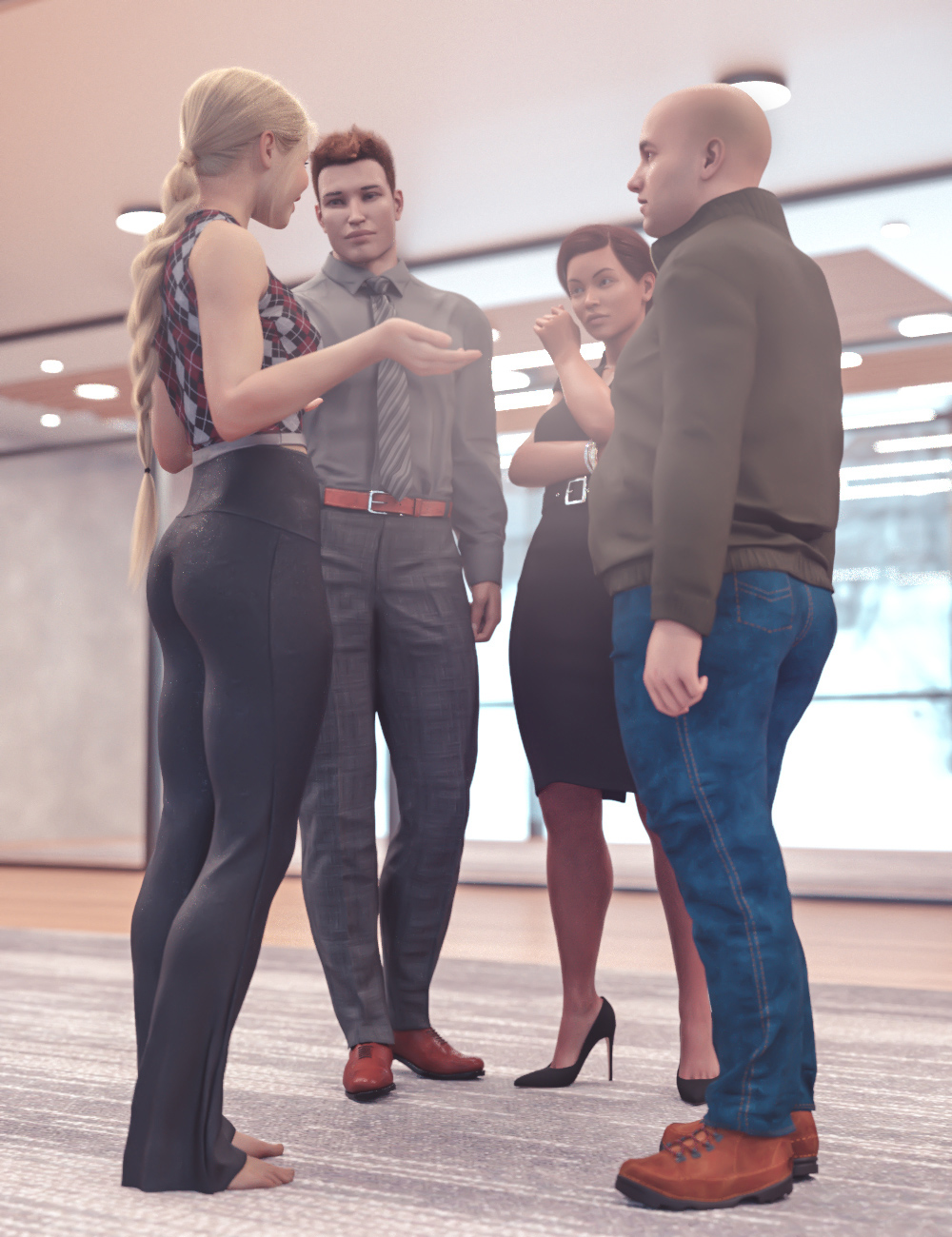 Standing Conversation Poses 3 for Genesis 8, 8.1, and 9 by: Aeon Soul, 3D Models by Daz 3D