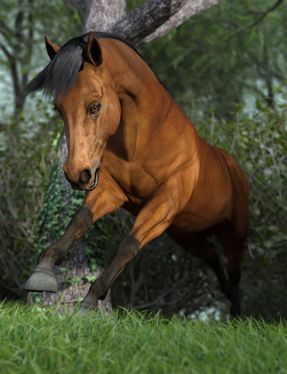 Free Spirit Poses for Daz Horse 3 by: Ensary, 3D Models by Daz 3D