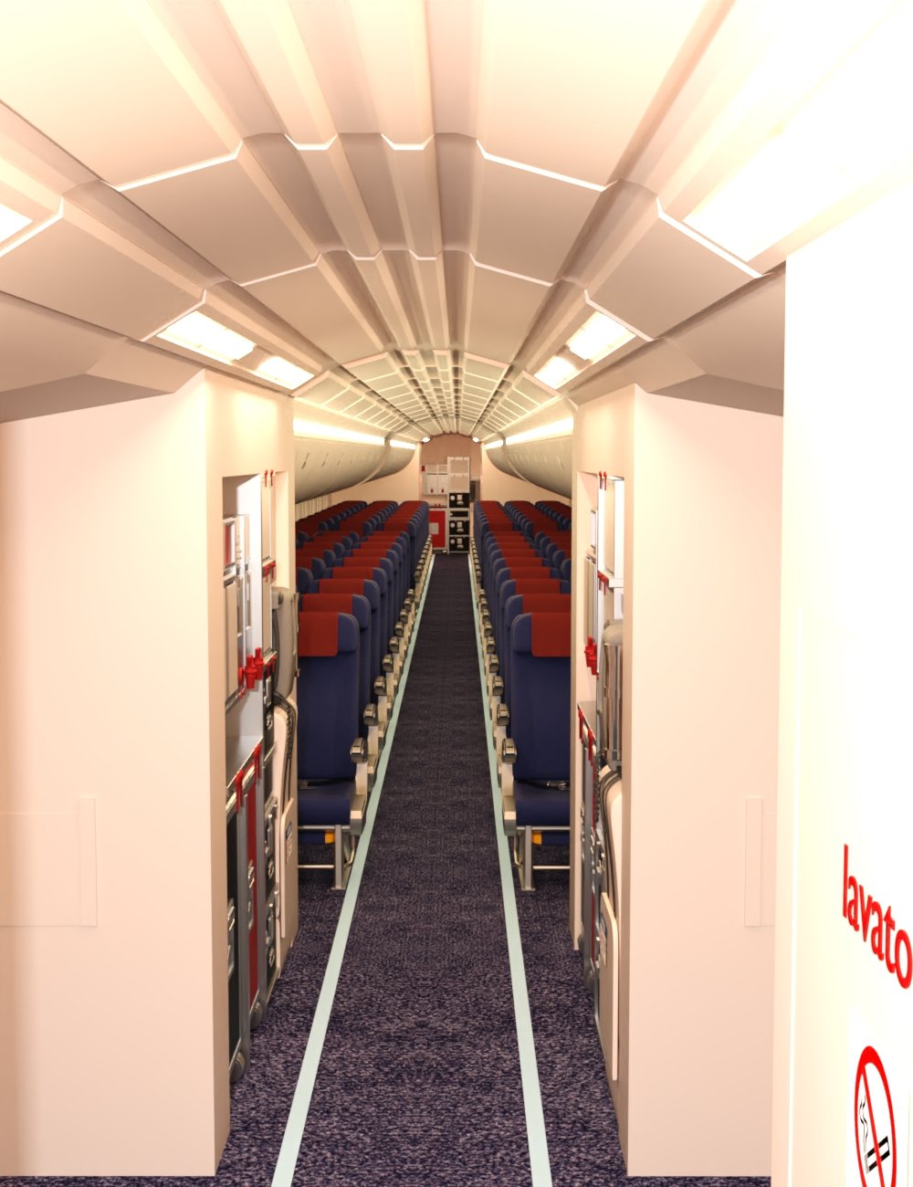 Commercial Airliner Interior Set