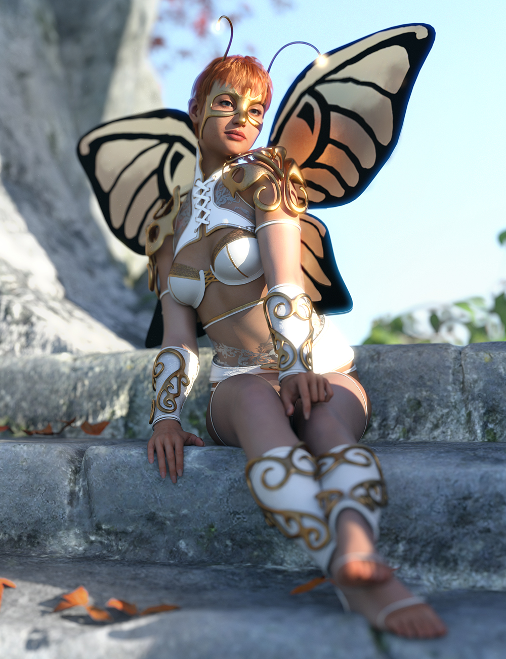 Poloch Fantasy Wings Poses for Genesis 9 by: Val3dartbiuzpharb, 3D Models by Daz 3D