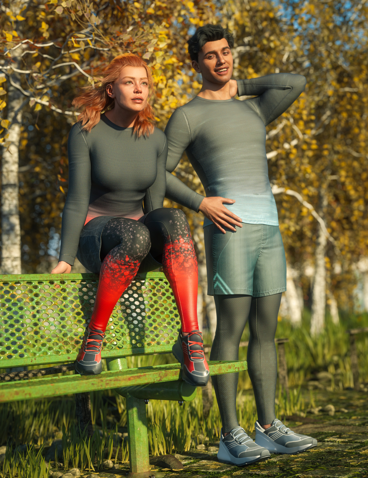 dForce Active Wear Textures by: Mada, 3D Models by Daz 3D
