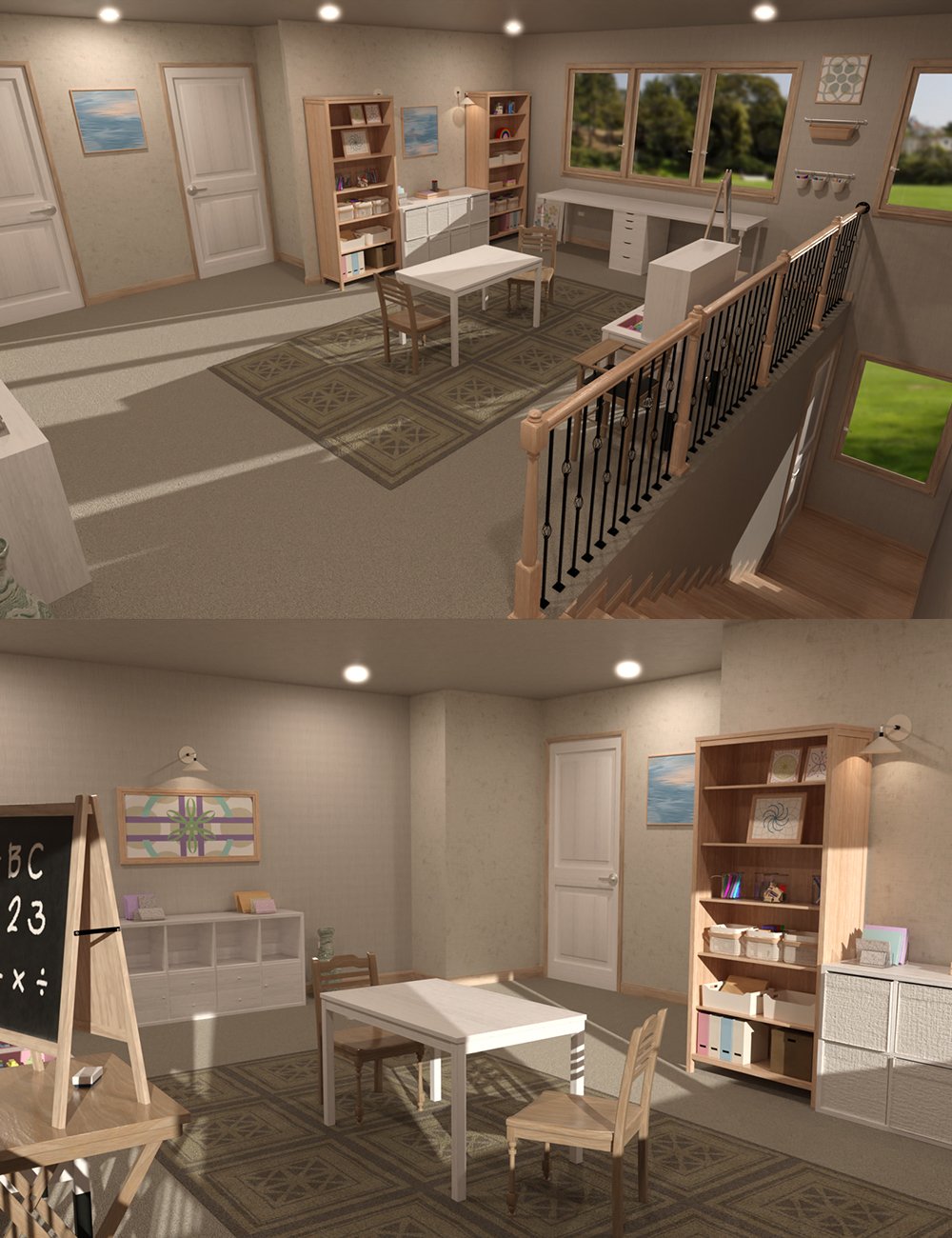 Home School Room by: bituka3d, 3D Models by Daz 3D