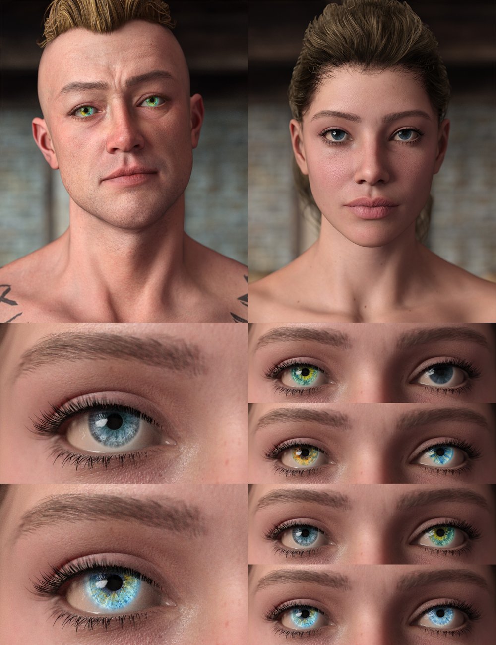 MGHLM Viking Eyes for Genesis 9 by: Moonscape Graphicshotlilme74, 3D Models by Daz 3D