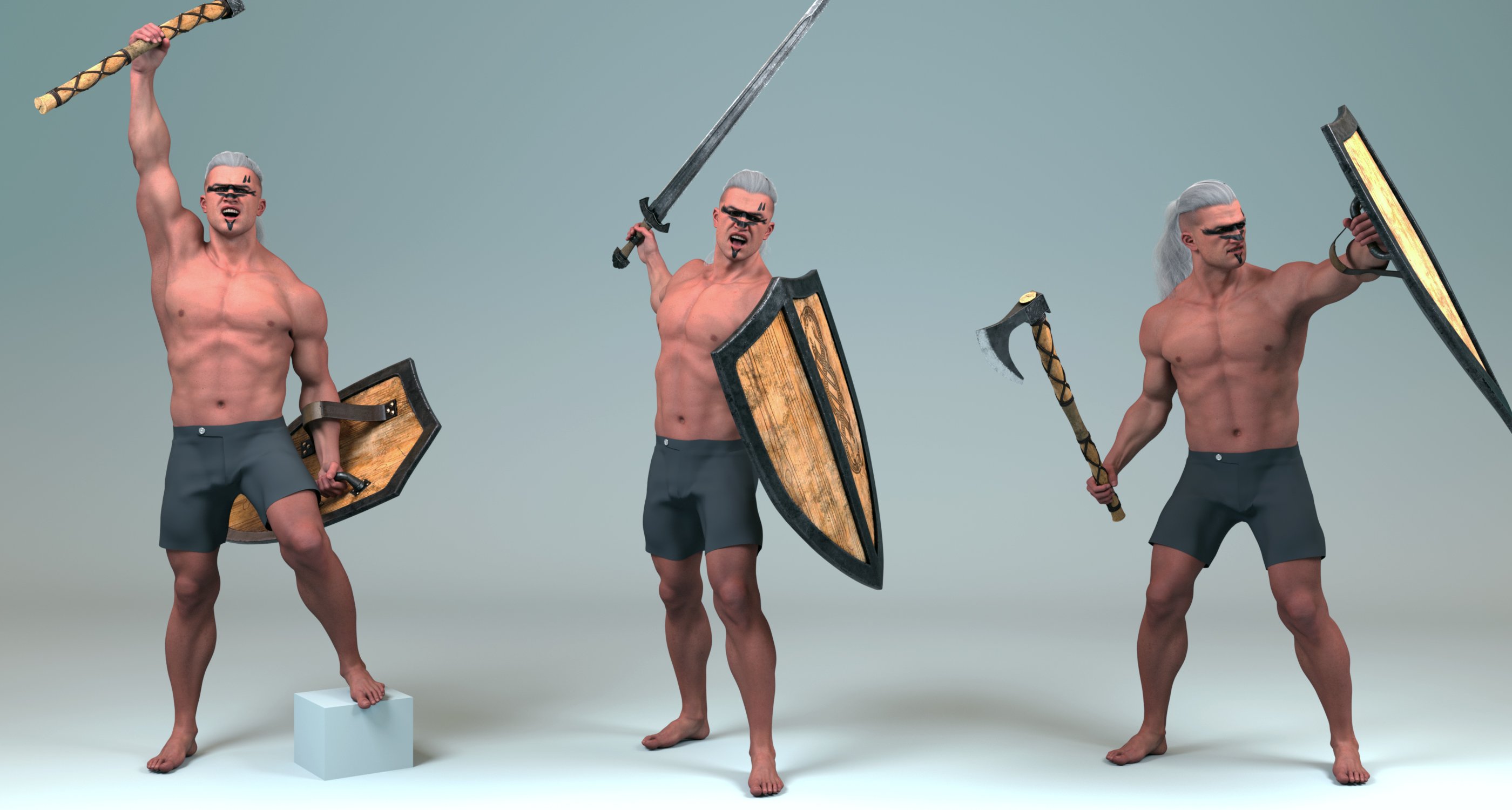 Ancient Warriors Poses and Expressions for Genesis 9 Masculine Ancient Warriors Poses and Expressions for Genesis 9 Masculine by: 3D Sugar, 3D Models by Daz 3D