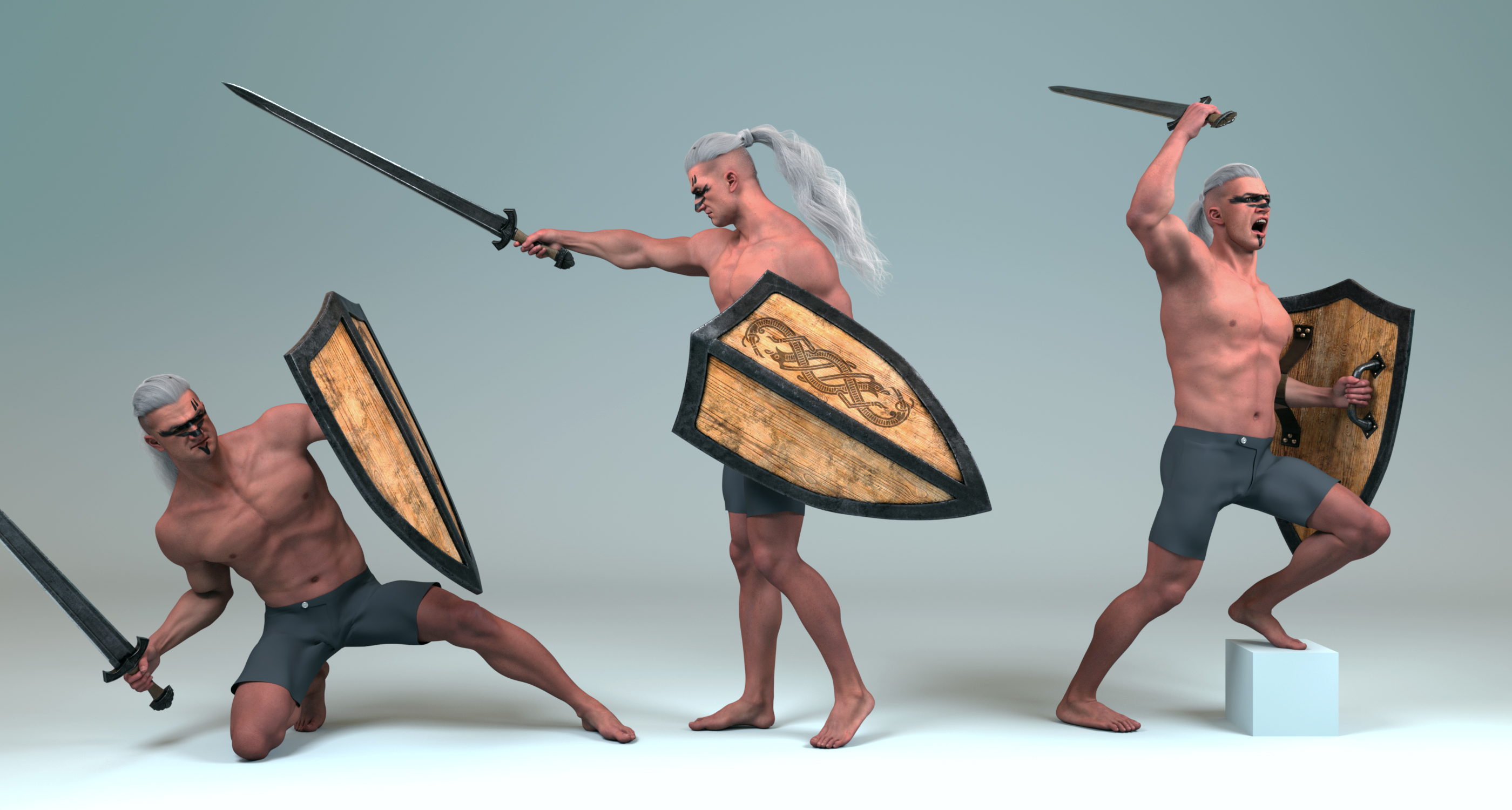 Ancient Warriors Poses and Expressions for Genesis 9 Masculine by: 3D Sugar, 3D Models by Daz 3D