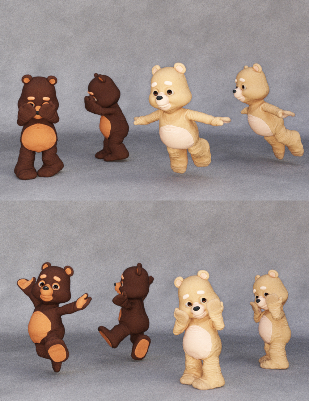 Teddy Care Extra Textures, Poses, and Prop for Teddy by: Muscleman, 3D Models by Daz 3D