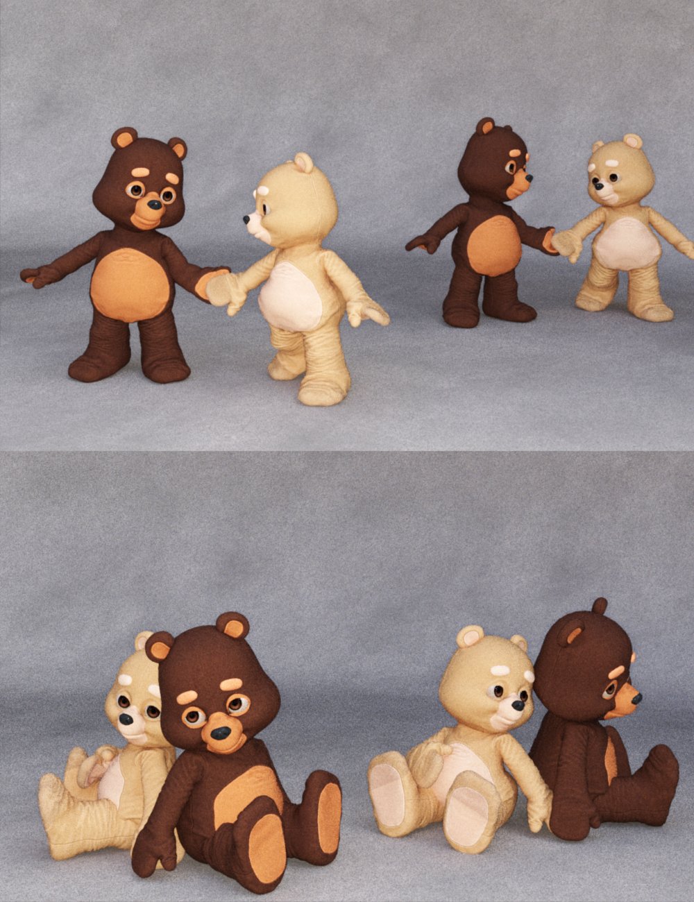 Teddy Care Extra Textures, Poses, and Prop for Teddy by: Muscleman, 3D Models by Daz 3D