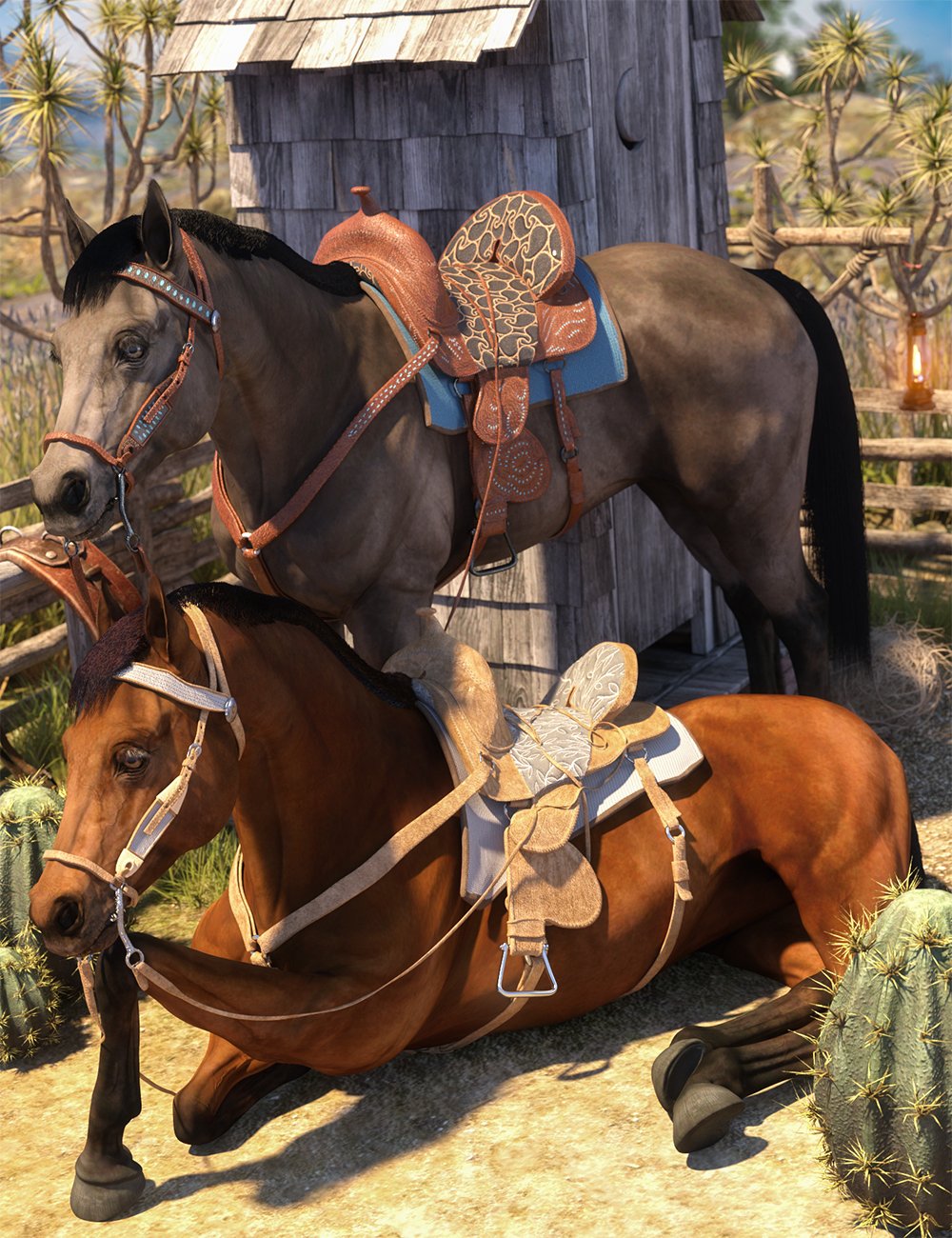 Western Horse Tack Texture Expansion by: Sixus1 Media, 3D Models by Daz 3D