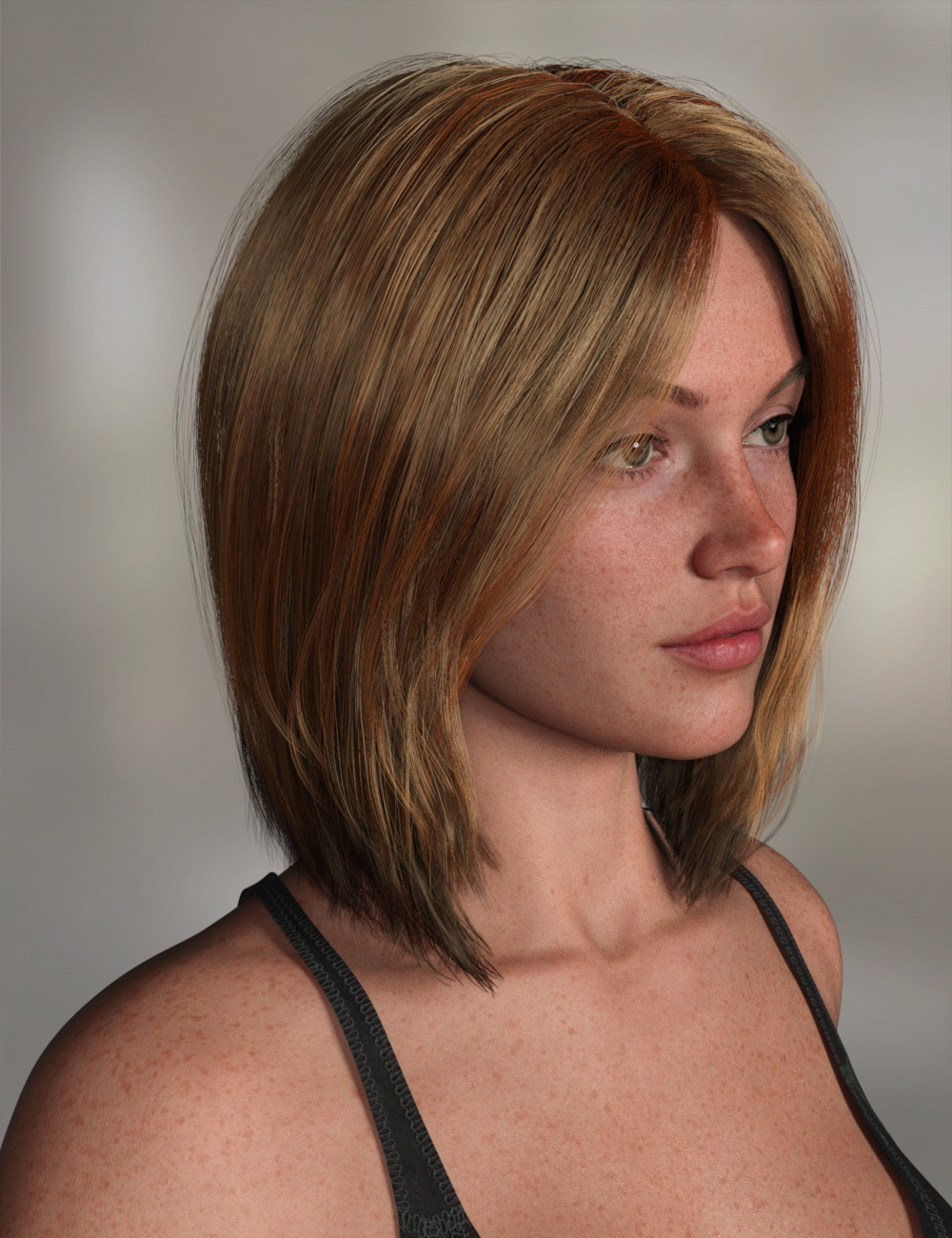 MRL dForce Layered Bob Hair for Genesis 9 by: Mihrelle, 3D Models by Daz 3D