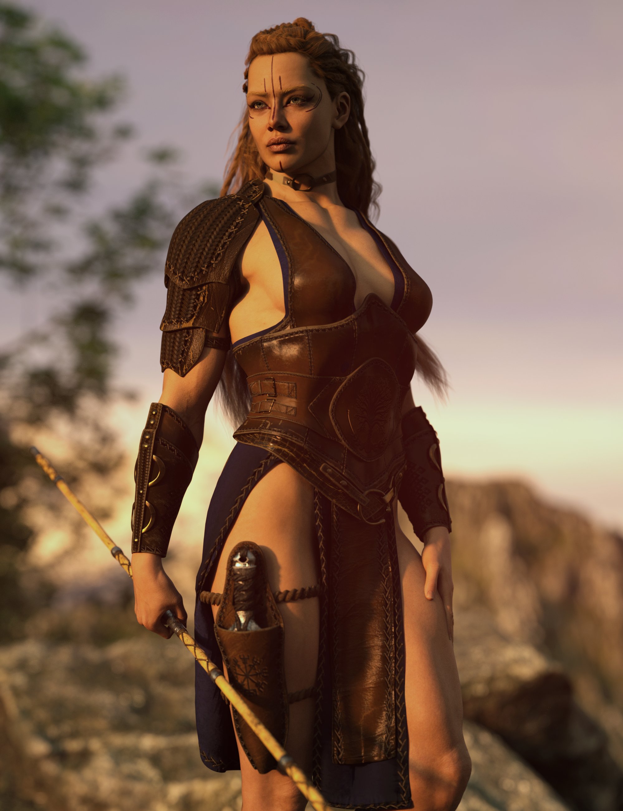 Ancient Warriors Poses and Expressions for Genesis 9 Feminine by: 3D Sugar, 3D Models by Daz 3D