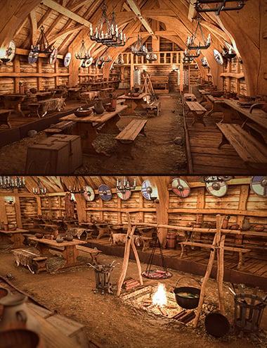 Viking Long House by: Polish, 3D Models by Daz 3D